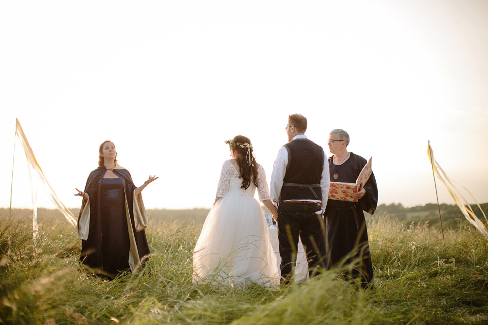 pagan handfasting, farm weddings, 1950s style wedding dress, handcrafted wedding, handmade wedding, surrey weddings, tom ravenshear photography