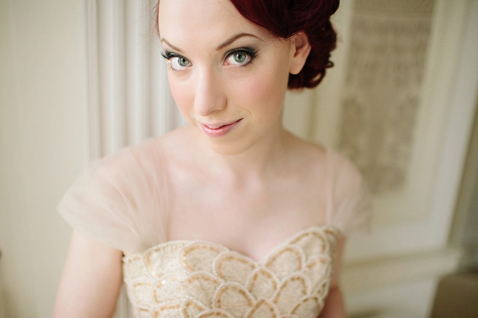 joanna brown photography, gold tulle, 1940s vintage wedding, 1950s vintage wedding, fur coat no knickers