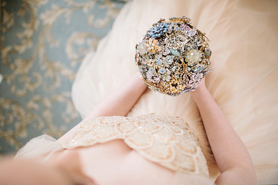 joanna brown photography, gold tulle, 1940s vintage wedding, 1950s vintage wedding, fur coat no knickers