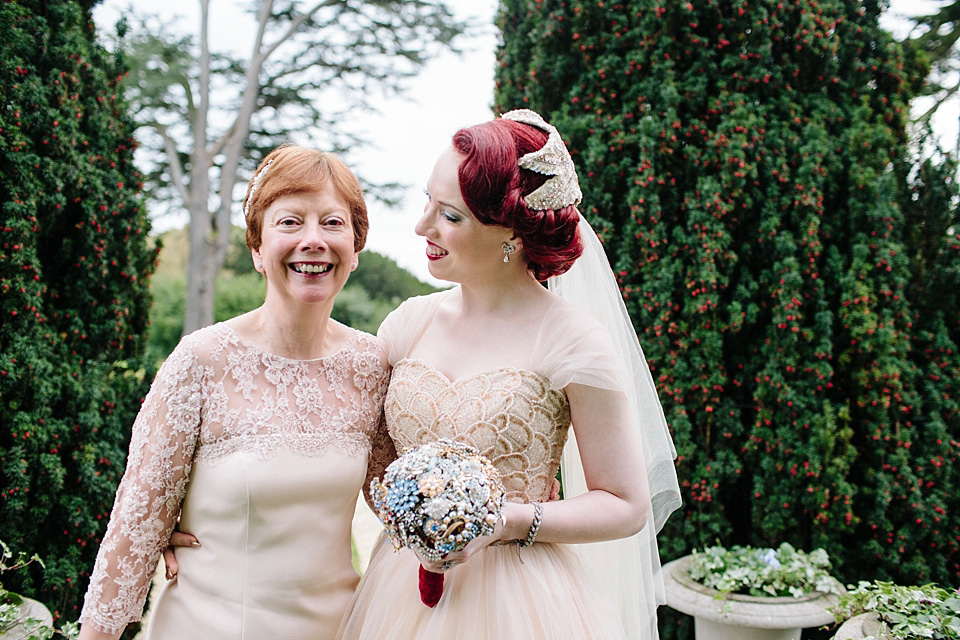 joanna brown photography, gold tulle, 1940s vintage wedding, 1950s vintage wedding, fur coat no knickers