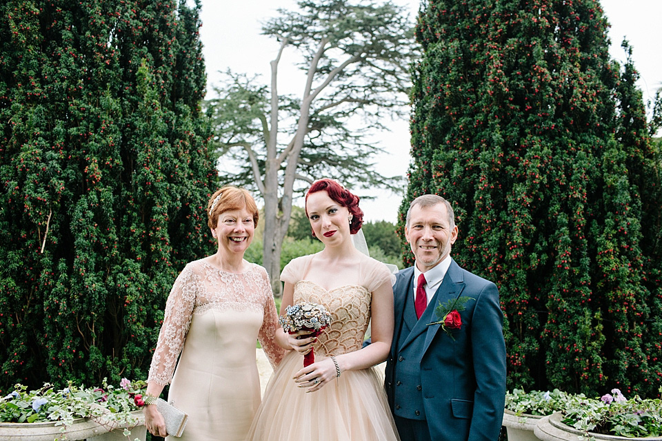 joanna brown photography, gold tulle, 1940s vintage wedding, 1950s vintage wedding, fur coat no knickers