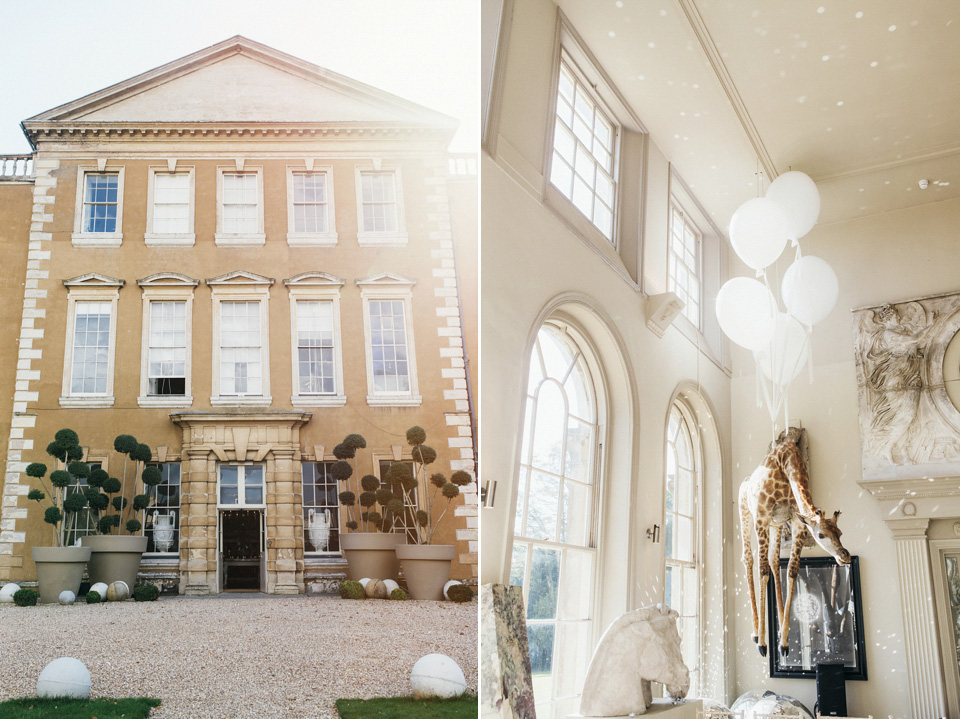 delphine manivet wedding dress, laura babb photography, aynhoe park wedding venue, quirky wedding venue