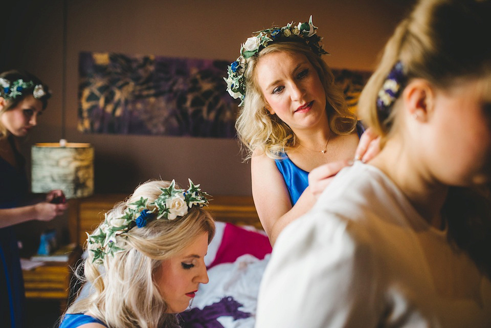 1940s vintage wedding dress, modern vintage wedding, becky ryan photography, victory rolls