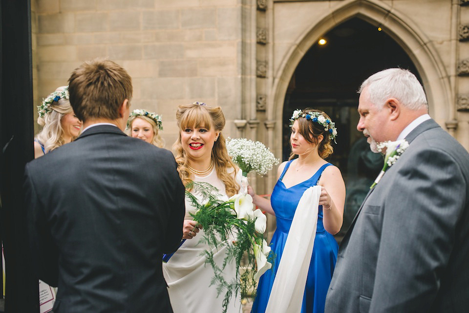 1940s vintage wedding dress, modern vintage wedding, becky ryan photography, victory rolls