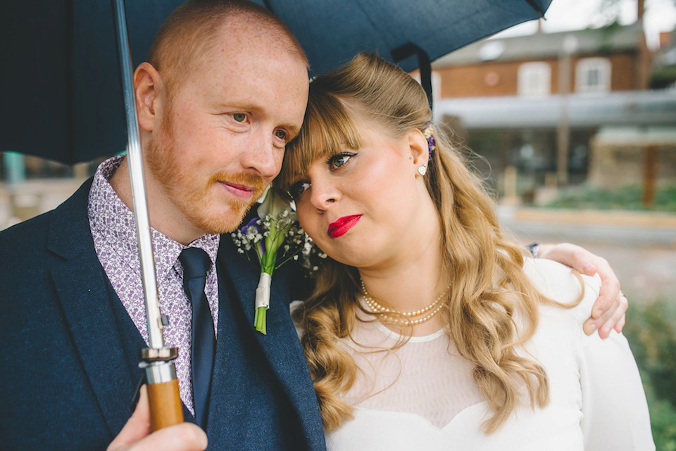 1940s vintage wedding dress, modern vintage wedding, becky ryan photography, victory rolls