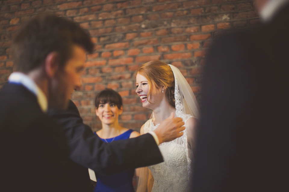 A regally elegant Hampton Court Palace wedding, with a bride wearing Justin Alexander and her bridesmaids in cobalt blue Ghost dresses. Photography by Nick Rose. hampton court palace wedding, justin alexander wedding dress, cobalt blue bridesmaid dresses, regal wedding