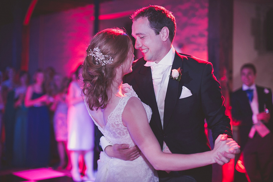 A regally elegant Hampton Court Palace wedding, with a bride wearing Justin Alexander and her bridesmaids in cobalt blue Ghost dresses. Photography by Nick Rose. hampton court palace wedding, justin alexander wedding dress, cobalt blue bridesmaid dresses, regal wedding