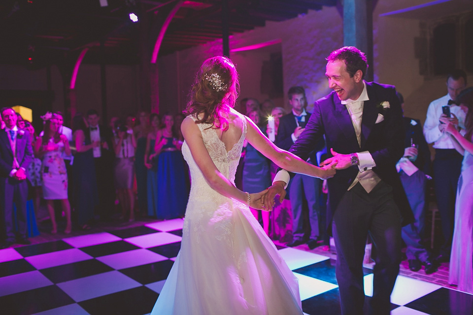 A regally elegant Hampton Court Palace wedding, with a bride wearing Justin Alexander and her bridesmaids in cobalt blue Ghost dresses. Photography by Nick Rose. hampton court palace wedding, justin alexander wedding dress, cobalt blue bridesmaid dresses, regal wedding