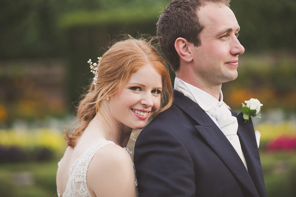 A regally elegant Hampton Court Palace wedding, with a bride wearing Justin Alexander and her bridesmaids in cobalt blue Ghost dresses. Photography by Nick Rose. hampton court palace wedding, justin alexander wedding dress, cobalt blue bridesmaid dresses, regal wedding