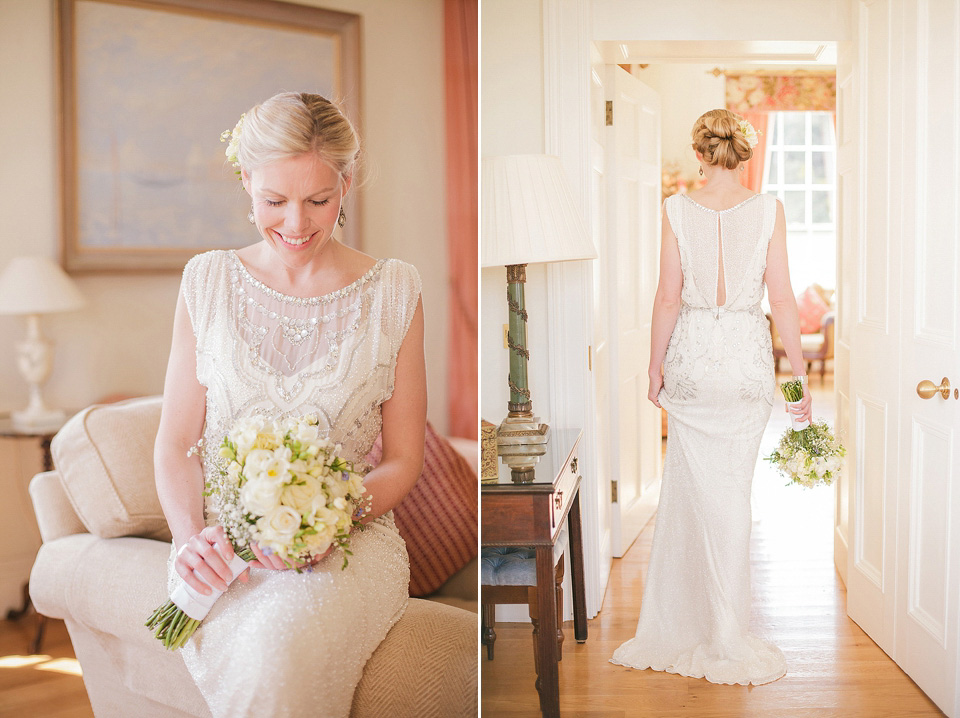 sarah gawler photography, pentillie castle weddings, spring weddings, esme jenny packham, bridesmaids in white