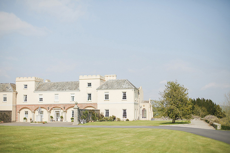 sarah gawler photography, pentillie castle weddings, spring weddings, esme jenny packham, bridesmaids in white