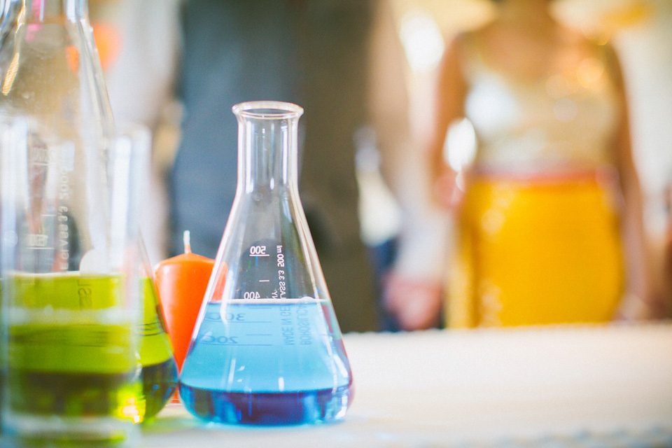 science lab inspired wedding, scientist inspired wedding, summer neverland photography, folly farm bristol weddings, bright and colourful weddings, quirky weddings, alternative weddings