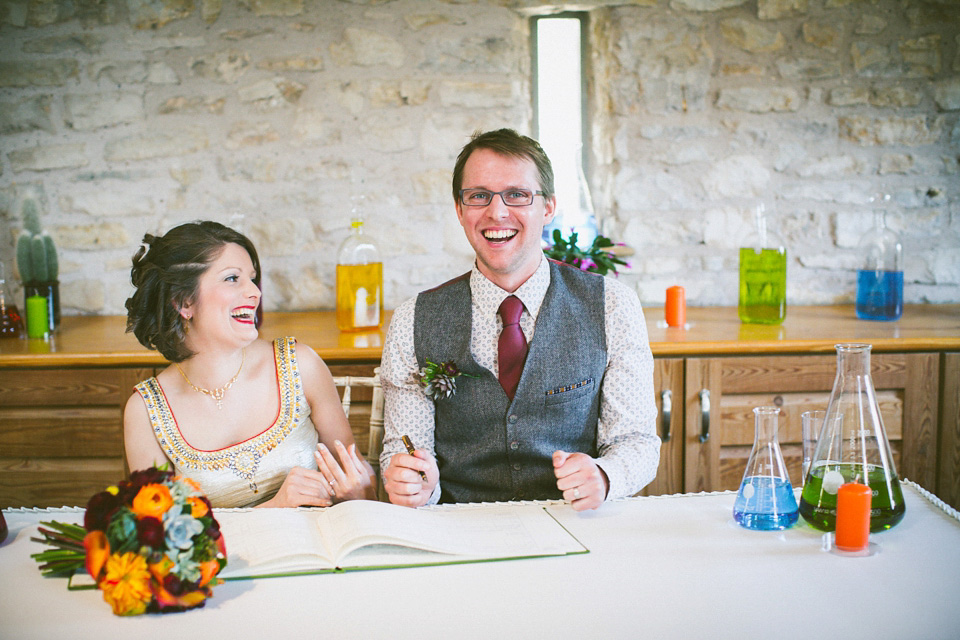 science lab inspired wedding, scientist inspired wedding, summer neverland photography, folly farm bristol weddings, bright and colourful weddings, quirky weddings, alternative weddings