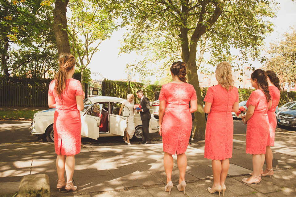 village hall wedding, northumberland weddings, alexa penberty photography, coral colour weddings, summer weddings