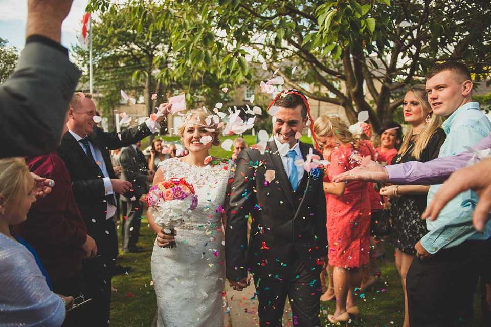 village hall wedding, northumberland weddings, alexa penberty photography, coral colour weddings, summer weddings