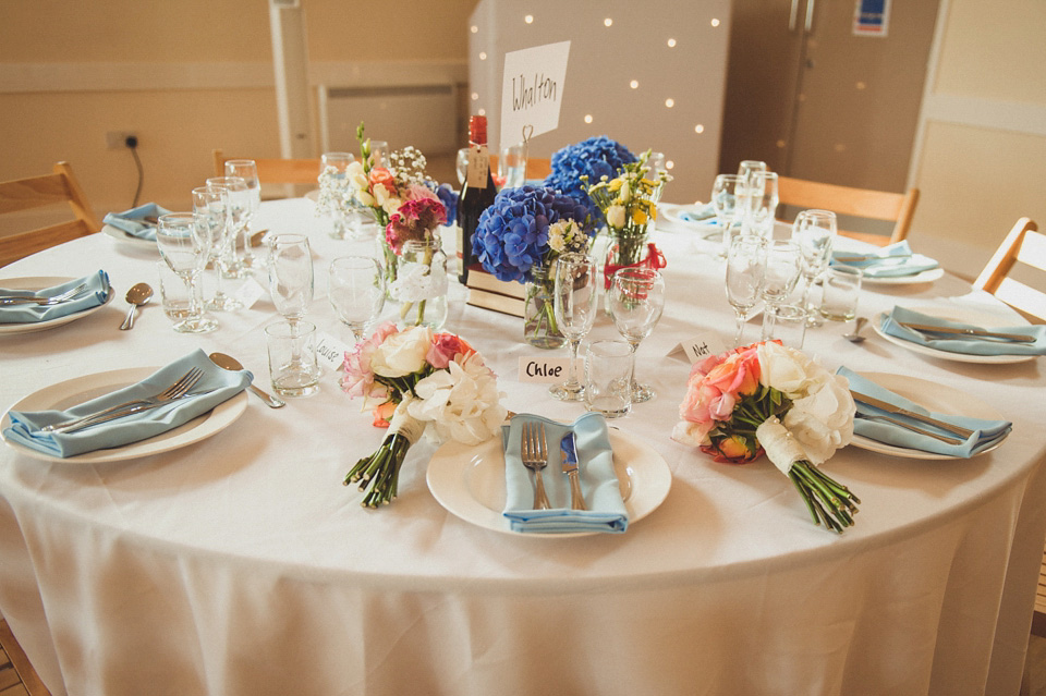 village hall wedding, northumberland weddings, alexa penberty photography, coral colour weddings, summer weddings