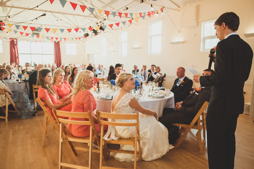 village hall wedding, northumberland weddings, alexa penberty photography, coral colour weddings, summer weddings