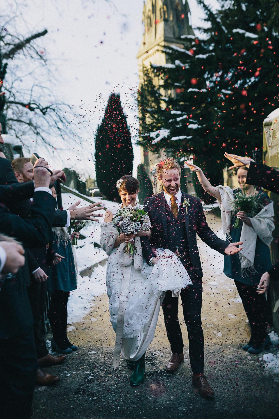 maggie sottero, snowy wedding, winter wedding, brighton photography