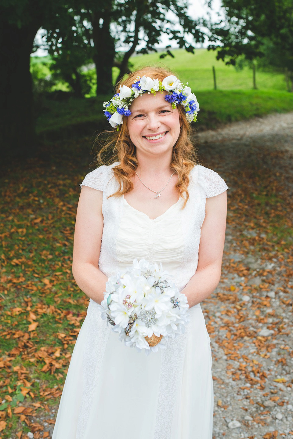 wpid354665 1930s vintage wedding dress flower crown yorkshire dales wedding 53