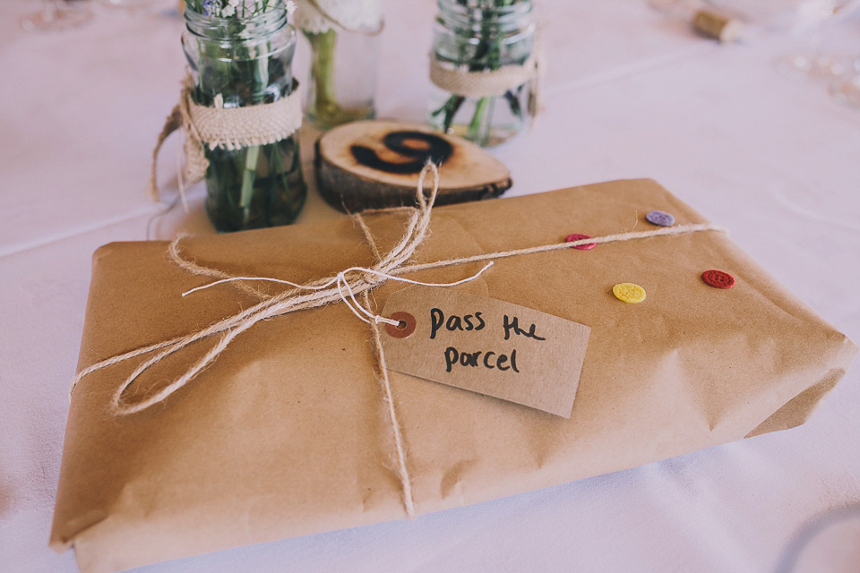 A bride wearing San Patrick for her Humanist handfasting ceremony at Talton Lodge. Photography by Sara Lincoln.