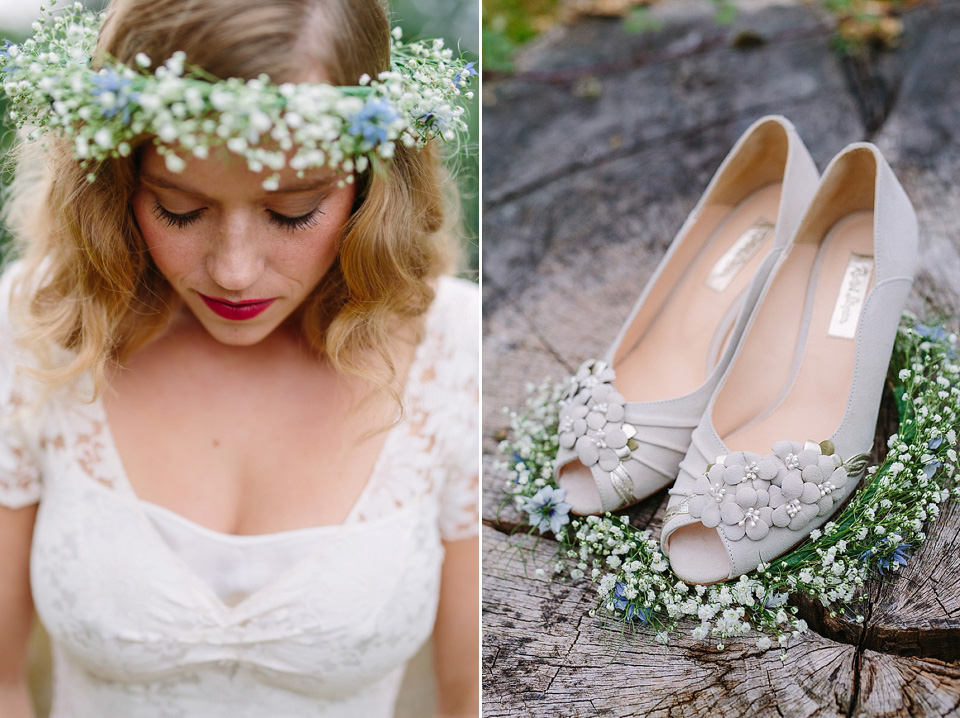 rachel simpson, vitnage wedding shoes, vintage style wedding shoes, coloured wedding shoes, emma case photography