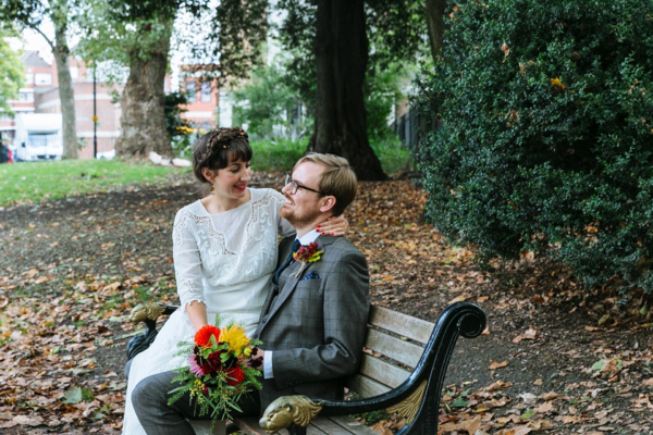 An Edwardian Wedding Dress for a Cool East London Party Wedding