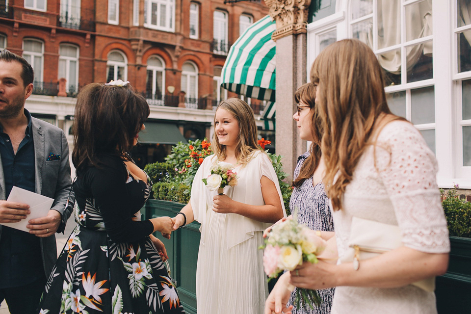 slipper satin, charlie brear, london pub wedding, LM Weddings Photography