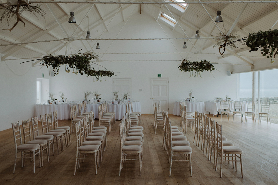 A wedding at Crear on the West Coast of Scotland, featuring moss and antlers and a Midsummer Nights Dream style bride in her Rowanjoy dress and floral circlet by Myrtle & Bracken Florists. Images by Kitchener Photography. crear, scotland, kitchener photography, worldly nomad fimls, myrtle and bracken, midsummer nights dream