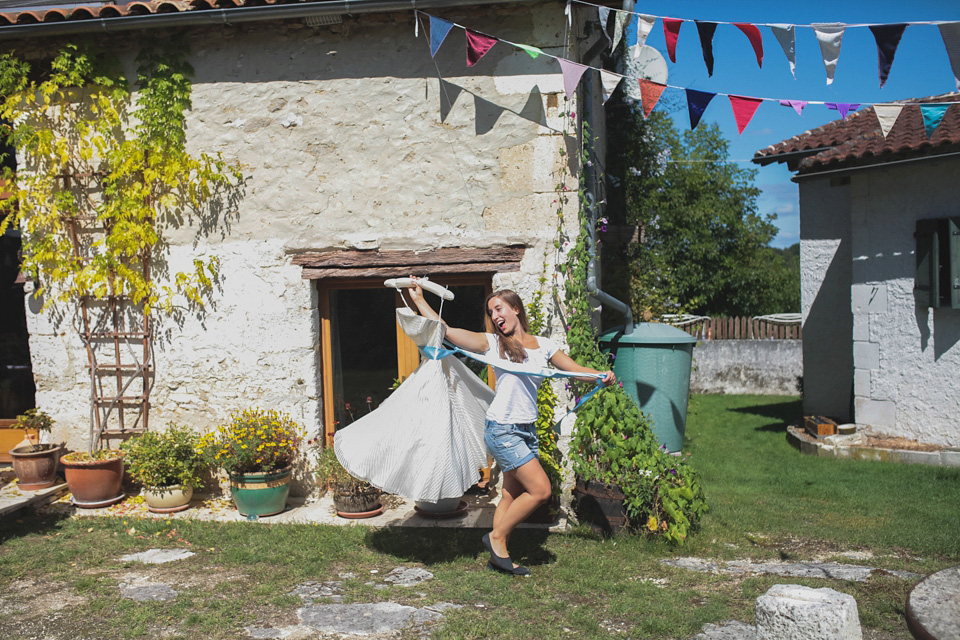 french wedding, wedding in france, sally t photography, 50s wedding dress