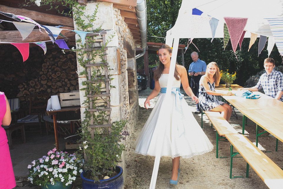 french wedding, wedding in france, sally t photography, 50s wedding dress