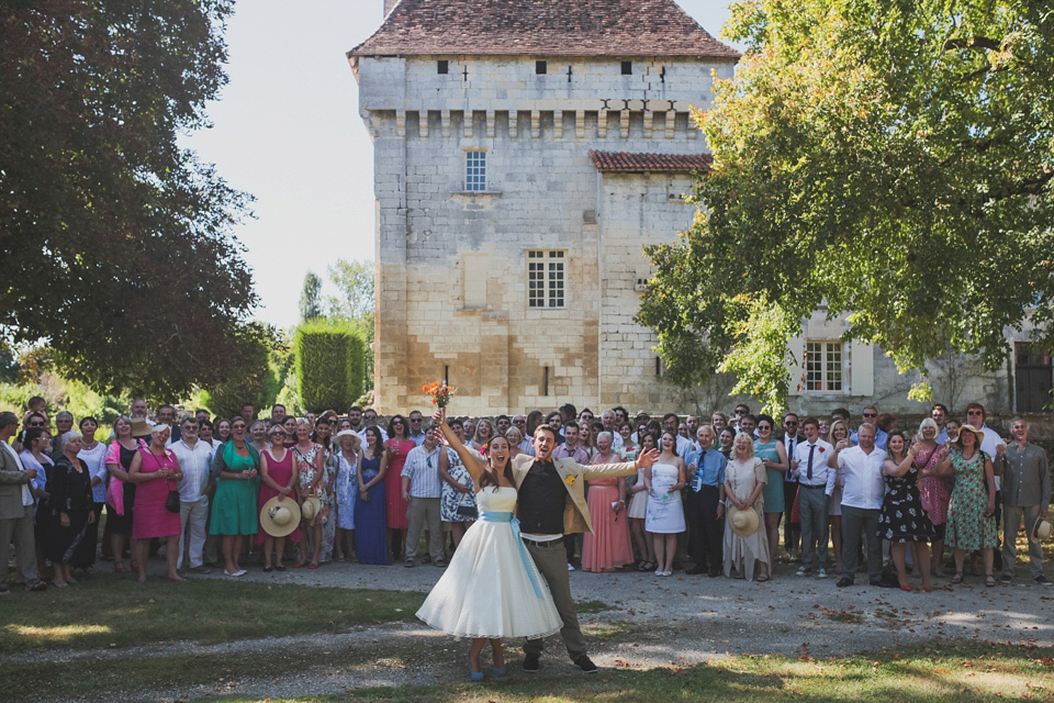 french wedding, wedding in france, sally t photography, 50s wedding dress