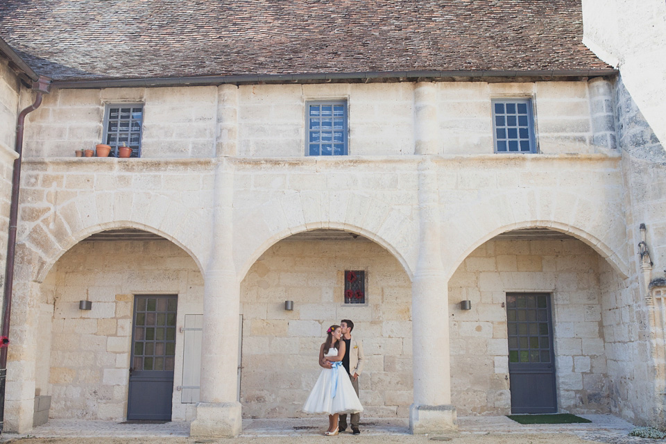 french wedding, wedding in france, sally t photography, 50s wedding dress