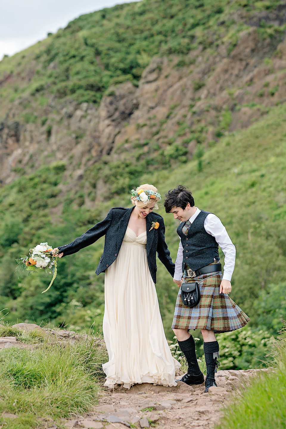 jenni mlear, weddings in scotland, kilt, shareen