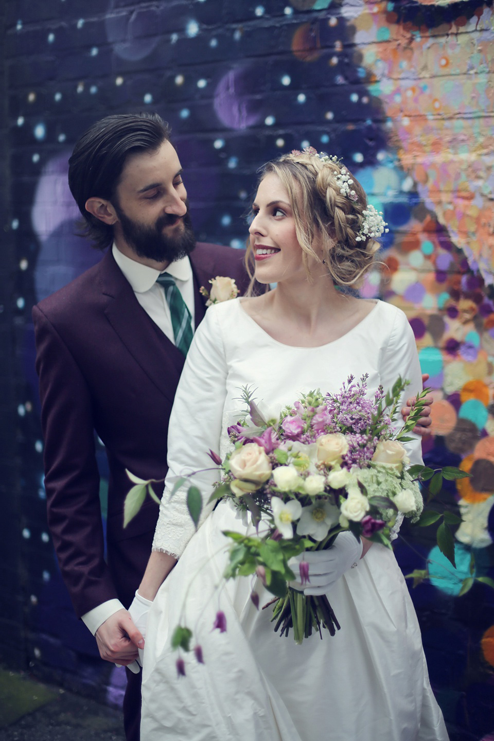 Little White Gloves and Flowers in her Hair for a 1960’s Brooklyn Factory Inspired Wedding 2 wpid358379 1960s inspired modern wedding 271