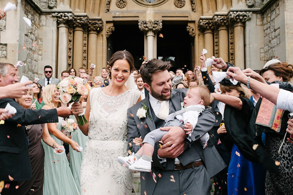 Jenny Packham’s ‘Esme’ for a Mint Green and Pink Summer Wedding in London