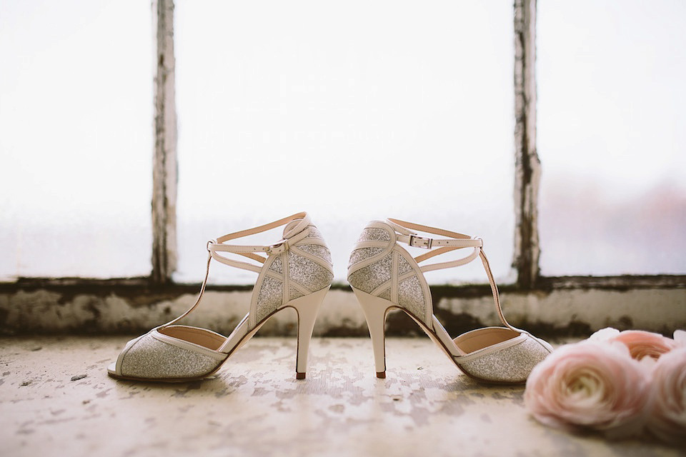 Charlotte Mills Wedding shoes, Jonny Draper Photography