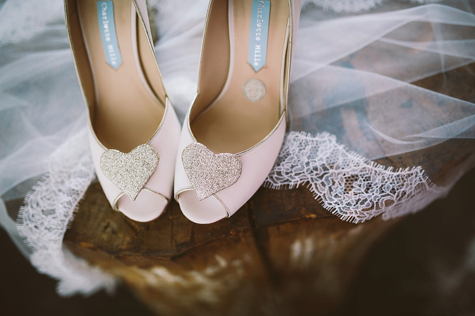 Charlotte Mills Wedding shoes, Jonny Draper Photography