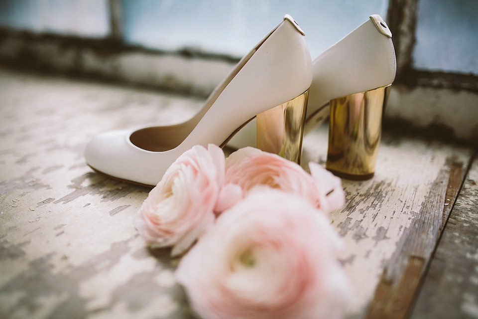 Charlotte Mills Wedding shoes, Jonny Draper Photography