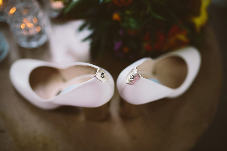 Charlotte Mills Wedding shoes, Jonny Draper Photography