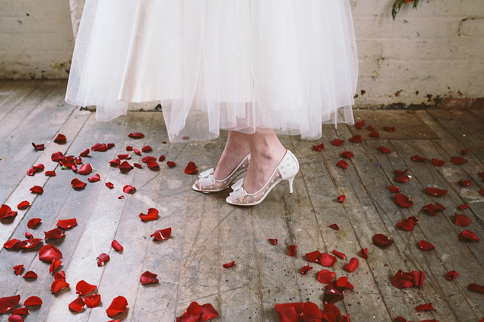 Charlotte Mills Wedding shoes, Jonny Draper Photography