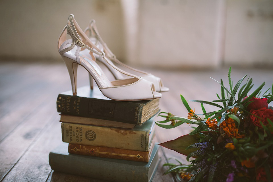 Charlotte Mills Wedding shoes, Jonny Draper Photography