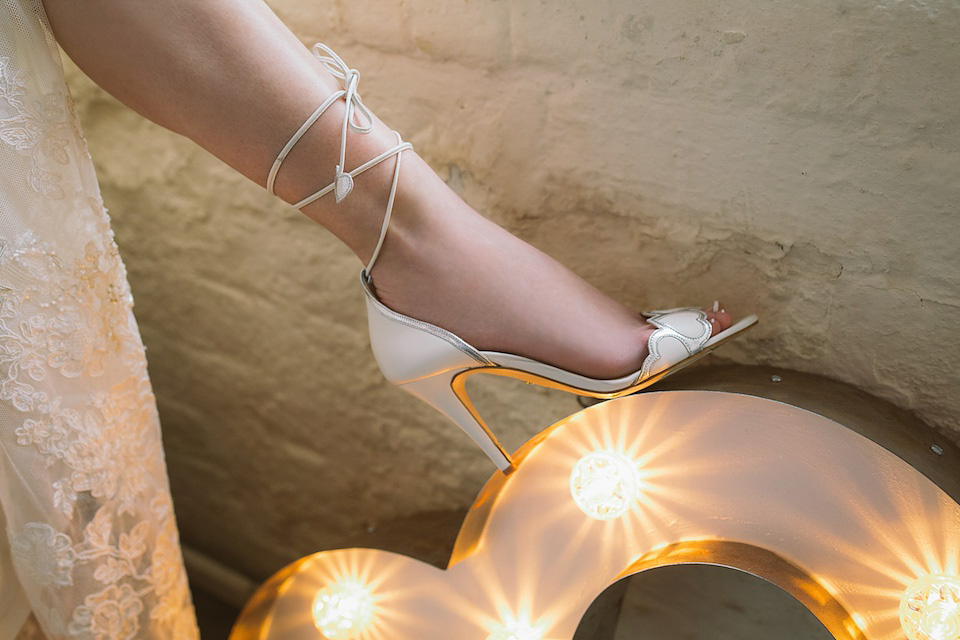 Charlotte Mills Wedding shoes, Jonny Draper Photography