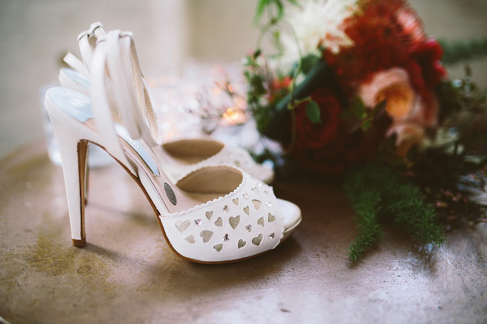 Charlotte Mills Wedding shoes, Jonny Draper Photography