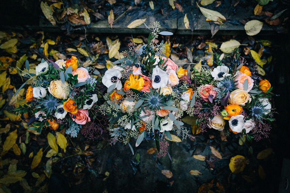 A Sarah Seven Sequin Dress for a Glamorous Autumn Wedding at Hampton Court House. Images by Eclection Photography.