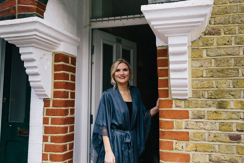 A Sarah Seven Sequin Dress for a Glamorous Autumn Wedding at Hampton Court House. Images by Eclection Photography.