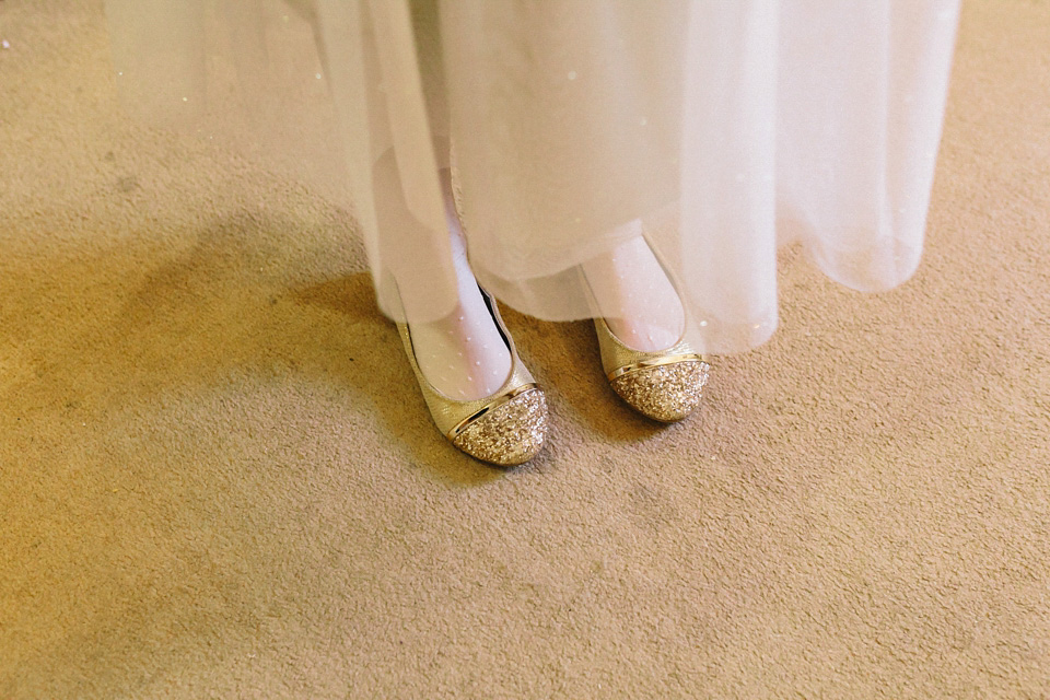 A Sarah Seven Sequin Dress for a Glamorous Autumn Wedding at Hampton Court House. Images by Eclection Photography.