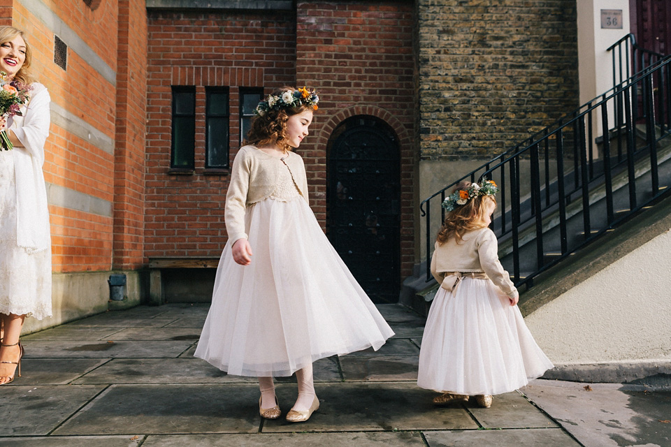 A Sarah Seven Sequin Dress for a Glamorous Autumn Wedding at Hampton Court House. Images by Eclection Photography.