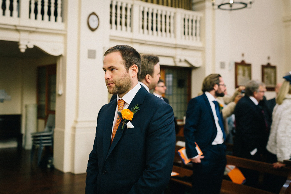 A Sarah Seven Sequin Dress for a Glamorous Autumn Wedding at Hampton Court House. Images by Eclection Photography.