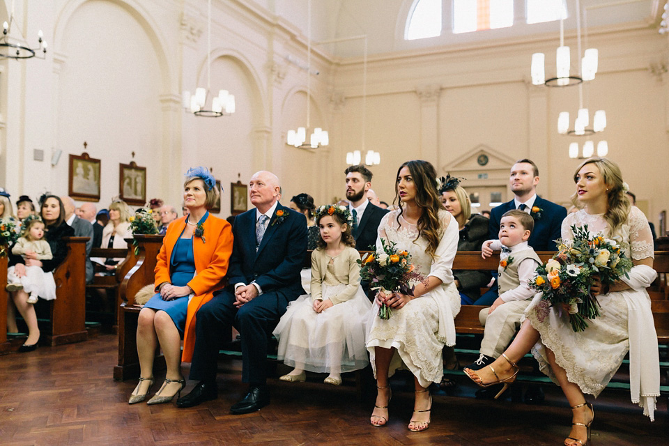 A Sarah Seven Sequin Dress for a Glamorous Autumn Wedding at Hampton Court House. Images by Eclection Photography.