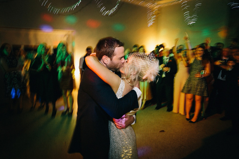 A Sarah Seven Sequin Dress for a Glamorous Autumn Wedding at Hampton Court House. Images by Eclection Photography.